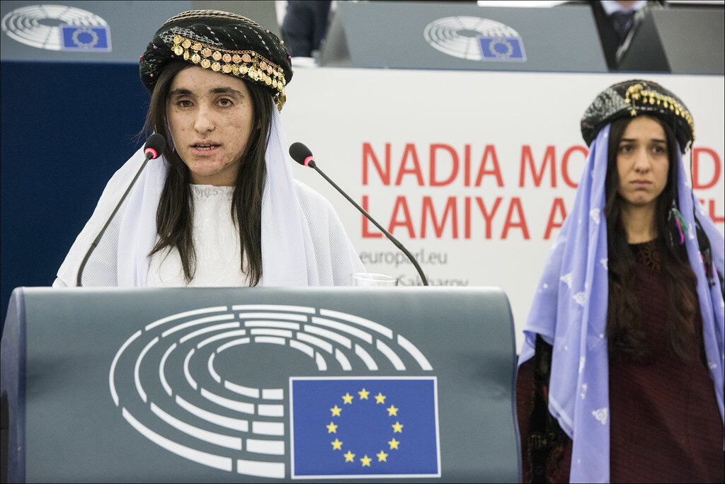 Iraqi Yazidi activists Nadia Murad and Lamiya Aji Bashar receive 2016 Sakharov Prize